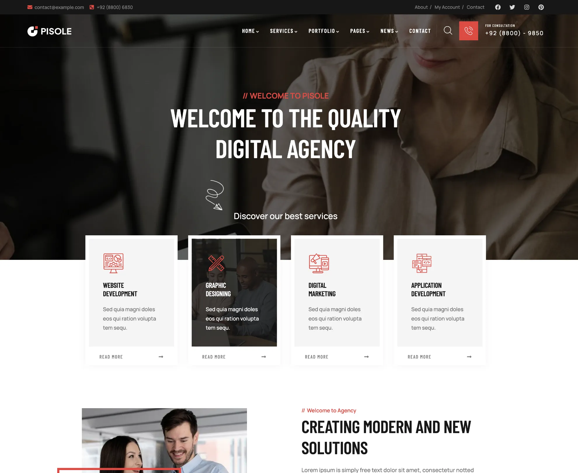 Theme Wordpress creation digital